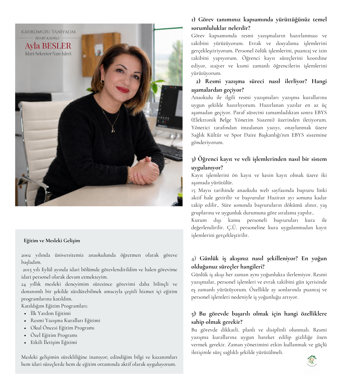 İdari Sekreter/ Yazı İşleri